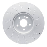 Dynamic Friction 2020-2022 Mercedes-Benz A35 AMG Front Drilled Hi-Carbon Alloy Geomet Coated Rotor (350x32 Vented) by Dynamic Friction Company 920-63190