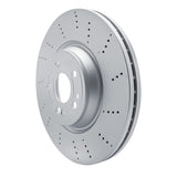 Dynamic Friction 2020-2023 Mercedes-Benz GLE350 Front Drilled Hi-Carbon Alloy Geomet Coated Rotor (354x32 Vented) by Dynamic Friction Company 920-63192