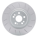 Dynamic Friction 2020-2023 Mercedes-Benz GLE350 Front Drilled Hi-Carbon Alloy Geomet Coated Rotor (354x32 Vented) by Dynamic Friction Company 920-63192