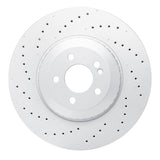 Dynamic Friction 2021-2025 Mercedes-Benz S500 Rear Drilled Hi-Carbon Alloy Geomet Coated Rotor (360x26 Vented) by Dynamic Friction Company 920-63196
