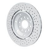 Dynamic Friction 2003-2004 Audi RS6 Left Rear Drilled Hi-Carbon Alloy Geomet Coated Rotor by Dynamic Friction Company 920-73030DA