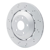 Dynamic Friction 2013-2015 Audi RS5 Rear Drilled Hi-Carbon Alloy Geomet Coated Rotor (330x22 Vented) by Dynamic Friction Company 920-73070A