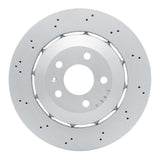 Dynamic Friction 2013-2015 Audi RS5 Rear Drilled Hi-Carbon Alloy Geomet Coated Rotor (330x22 Vented) by Dynamic Friction Company 920-73070A