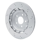 Dynamic Friction 2013-2015 Audi RS5 Rear Drilled Hi-Carbon Alloy Geomet Coated Rotor (330x22 Vented) by Dynamic Friction Company 920-73070A