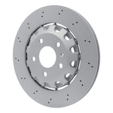 Dynamic Friction 2018-2025 Audi RS5 Sportback Rear Drilled Hi-Carbon Alloy Geomet Coated Rotor (330x21.8 Vented) by Dynamic Friction Company 920-73089A