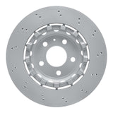 Dynamic Friction 2018-2025 Audi RS5 Sportback Rear Drilled Hi-Carbon Alloy Geomet Coated Rotor (330x21.8 Vented) by Dynamic Friction Company 920-73089A