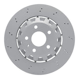 Dynamic Friction 2018-2025 Audi RS5 Sportback Rear Drilled Hi-Carbon Alloy Geomet Coated Rotor (330x21.8 Vented) by Dynamic Friction Company 920-73089A