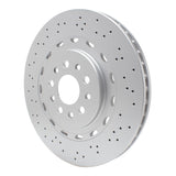 Dynamic Friction 2014-2024 Maserati Ghibli Front Drilled Hi-Carbon Alloy Geomet Coated Rotor (360x32 Vented) by Dynamic Friction Company 920-79004