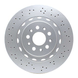 Dynamic Friction 2014-2024 Maserati Ghibli Front Drilled Hi-Carbon Alloy Geomet Coated Rotor (360x32 Vented) by Dynamic Friction Company 920-79004