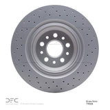 Dynamic Friction 2014-2022 Maserati Quattroporte Rear Drilled Hi-Carbon Alloy Geomet Coated Rotor (350x28 Vented) by Dynamic Friction Company 920-79008