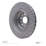 Dynamic Friction 2014-2022 Maserati Quattroporte Rear Drilled Hi-Carbon Alloy Geomet Coated Rotor (350x28 Vented) by Dynamic Friction Company 920-79008