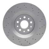 Dynamic Friction 2017-2024 Maserati Levante Rear Drilled Hi-Carbon Alloy Geomet Coated Rotor (330x22 Vented) by Dynamic Friction Company 920-79010