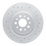 Dynamic Friction 2014-2024 Maserati Quattroporte Rear Drilled Hi-Carbon Alloy Geomet Coated Rotor (345x28 Vented) by Dynamic Friction Company 920-79013