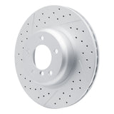 Dynamic Friction 2013-2013 BMW 135is Front Drilled and Slotted Hi-Carbon Alloy Geomet Coated Rotor (338x25.8 Vented) by Dynamic Friction Company 930-31085