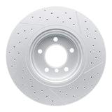 Dynamic Friction 2013-2013 BMW 135is Front Drilled and Slotted Hi-Carbon Alloy Geomet Coated Rotor (338x25.8 Vented) by Dynamic Friction Company 930-31085