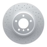 Dynamic Friction 2013-2013 BMW 135is Front Drilled and Slotted Hi-Carbon Alloy Geomet Coated Rotor (338x25.8 Vented) by Dynamic Friction Company 930-31085