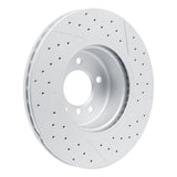 Dynamic Friction 2013-2013 BMW 135is Front Drilled and Slotted Hi-Carbon Alloy Geomet Coated Rotor (338x25.8 Vented) by Dynamic Friction Company 930-31085