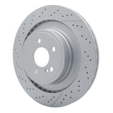 Dynamic Friction 2010-2018 Mercedes-Benz E63 AMG S Rear Drilled and Slotted Hi-Carbon Alloy Geomet Coated Rotor (360x26 Vented) by Dynamic Friction Company 930-63094