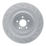 Dynamic Friction 2010-2018 Mercedes-Benz E63 AMG S Rear Drilled and Slotted Hi-Carbon Alloy Geomet Coated Rotor (360x26 Vented) by Dynamic Friction Company 930-63094