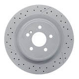 Dynamic Friction 2012-2020 Mercedes-Benz SLC43 AMG Rear Drilled and Slotted Hi-Carbon Alloy Geomet Coated Rotor (330x22 Vented) by Dynamic Friction Company 930-63101