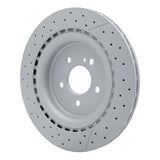 Dynamic Friction 2012-2020 Mercedes-Benz SLC43 AMG Rear Drilled and Slotted Hi-Carbon Alloy Geomet Coated Rotor (330x22 Vented) by Dynamic Friction Company 930-63101