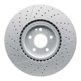 Dynamic Friction 2014-2019 Mercedes-Benz GLA45 AMG Front Drilled and Slotted Hi-Carbon Alloy Geomet Coated Rotor (350x32 Vented) by Dynamic Friction Company 930-63151