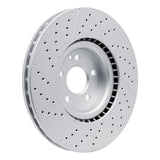 Dynamic Friction 2014-2019 Mercedes-Benz GLA45 AMG Front Drilled and Slotted Hi-Carbon Alloy Geomet Coated Rotor (350x32 Vented) by Dynamic Friction Company 930-63151