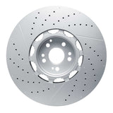 Dynamic Friction 2021-2025 Mercedes-Benz Gle63 AMG S Front Drilled & Slotted Hi-Carbon Alloy GEOMET Coated Rotor by Dynamic Friction Company 930-63191