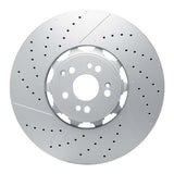 Dynamic Friction 2021-2025 Mercedes-Benz Gle63 AMG S Front Drilled & Slotted Hi-Carbon Alloy GEOMET Coated Rotor by Dynamic Friction Company 930-63191