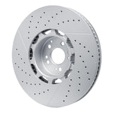 Dynamic Friction 2021-2025 Mercedes-Benz Gle63 AMG S Front Drilled & Slotted Hi-Carbon Alloy GEOMET Coated Rotor by Dynamic Friction Company 930-63191
