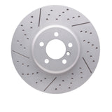 Dynamic Friction 2013-2020 BMW ActiveHybrid 3 Front Hi-Carbon Alloy Geomet Coated Rotor - Dimpled and Slotted (370x30 Vented) by Dynamic Friction Company 940-31112