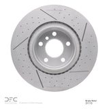 Dynamic Friction 2012-2020 BMW 230i Rear Dimpled & Slotted Hi-Carbon Alloy Geomet Coated Rotor (344x24 Vented) by Dynamic Friction Company 940-31113