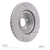 Dynamic Friction 2012-2020 BMW 230i Rear Dimpled & Slotted Hi-Carbon Alloy Geomet Coated Rotor (344x24 Vented) by Dynamic Friction Company 940-31113