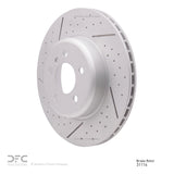 Dynamic Friction 2013-2021 BMW 230i Rear Dimpled & Slotted Hi-Carbon Alloy Geomet Coated Rotor (345x24 Vented) by Dynamic Friction Company 940-31114