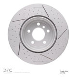 Dynamic Friction 2013-2021 BMW 230i Rear Dimpled & Slotted Hi-Carbon Alloy Geomet Coated Rotor (345x24 Vented) by Dynamic Friction Company 940-31114