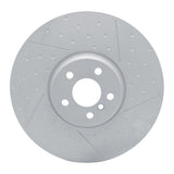 Dynamic Friction 2020-2025 BMW M340iX Right Front Hi-Carbon Alloy Geomet Coated Rotor - Dimpled and Slotted (374x36 Vented) by Dynamic Friction Company 940-31131D