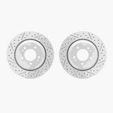 R1 Concepts 19-24 Hyundai Elantra Rear Drilled & Slotted Carbon Coated Brake Rotor Set by R1 Concepts RNC-WBPN1-03052