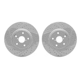 R1 Concepts 06-21 Subaru WRX Front Drilled & Slotted Carbon Coated Brake Rotor Set by R1 Concepts RNC-WBPN1-13004