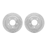 R1 Concepts 17-25 Hyundai Elantra Rear Drilled & Slotted Carbon Coated Brake Rotor Set by R1 Concepts RNC-WBPN1-21021
