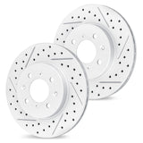 R1 Concepts 07-15 Mini Cooper Front Drilled & Slotted Carbon Coated Brake Rotor Set by R1 Concepts RNC-WBPN1-32002