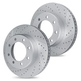R1 Concepts 09-24 Dodge Ram 2500 Front Drilled & Slotted Carbon Coated Brake Rotor Set by R1 Concepts RNC-WBPN1-40031