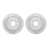 R1 Concepts 06-10 Jeep Grand Cherokee Rear Drilled & Slotted Carbon Coated Brake Rotor Set by R1 Concepts RNC-WBPN1-42029