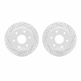 R1 Concepts 99-08 Cadillac Escalade Front Drilled & Slotted Carbon Coated Brake Rotor Set