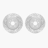 R1 Concepts 13-19 Ford Explorer Front Drilled & Slotted Carbon Coated Brake Rotor Set by R1 Concepts RNC-WBPN1-54047