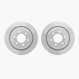 R1 Concepts 12-20 Ford F-150 Rear Drilled & Slotted Carbon Coated Brake Rotor Set by R1 Concepts RNC-WBPN1-54148