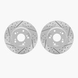 R1 Concepts 03-17 Acura ILX Front Drilled & Slotted Carbon Coated Brake Rotor Set by R1 Concepts RNC-WBPN1-59007