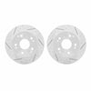 R1 Concepts 97-06 Acura RSX Rear Drilled & Slotted Carbon Coated Brake Rotor Set