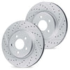 R1 Concepts 89-96 Nissan 300ZX Front Drilled & Slotted Carbon Coated Brake Rotor Set