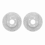 R1 Concepts 13-19 Nissan Sentra Front Drilled & Slotted Carbon Coated Brake Rotor Set by R1 Concepts RNC-WBPN1-67039