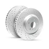 R1 Concepts 12-25 Audi S3 Front Drilled & Slotted Carbon Coated Brake Rotor Set by R1 Concepts RNC-WBPN1-73026